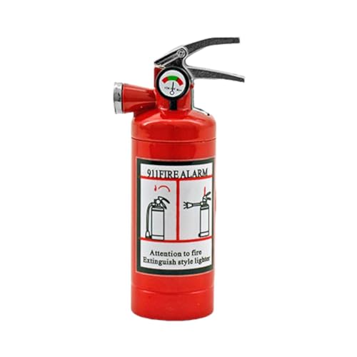 Fire Extinguisher Shape Refillable Lighter Novelty Collectible Shipped Empty Red (No Fuel Inside)