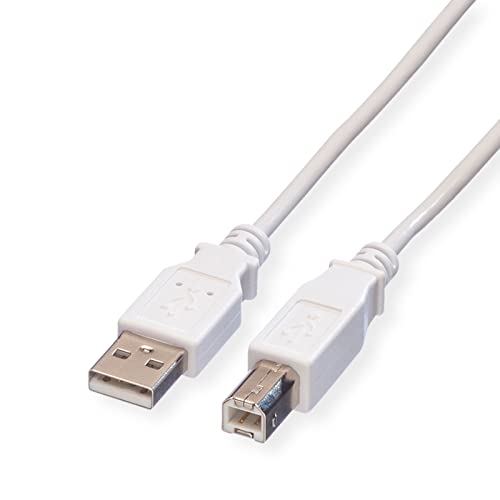 VALUE USB 2.0 Kabel, Typ A-B, wei&szlig;, 0,8 m