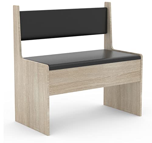 VCM Holz Eckbank Sitzbank für Esstisch | Bank mit Truhe | Esal Maße H. 80 x B. 80 x T. 42 cm