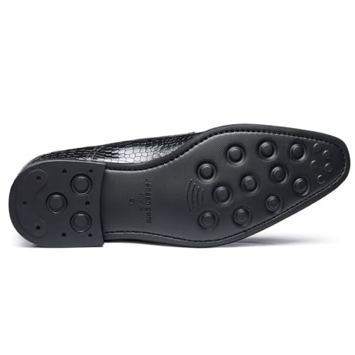 Image of Men's Dress Shoes Genuine Leather Oxfords Luxury Formal Business Suit Shoes with Blake Rapid Stitch