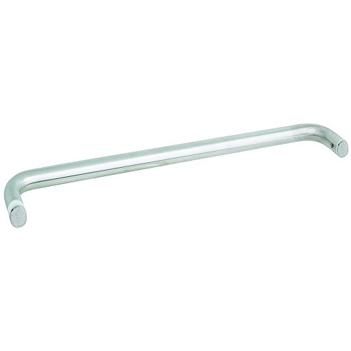 Rockwell Single Side Towel Bar 20" in Brushed Nickel Finish for Frameless Heavy