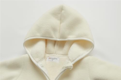 Image of Mud Kingdom Boys Girls Polar Fleece Jacket with Hood Winter Thick Warm Outerwear Funny Cartoon