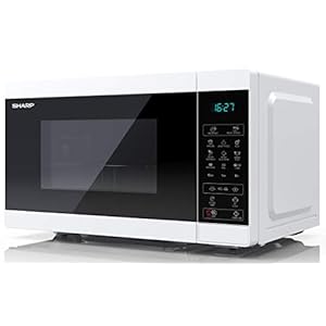 SHARP YC-MG02UW – 800W 20L Microwave with Grill, Electronic control, 11 Power Levels, White