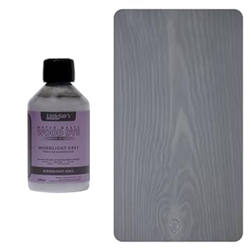 Littlefair's Wood Stain Water-Based - (Moonlight Grey) – Non-Toxic, Eco-Friendly & Quick Drying - Easy-to-Apply, Concentrated Formula for All Wood Types – 250ml