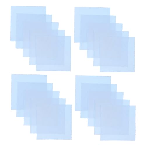 BESTYASH 20 Piezas Paño De Limpieza De Gafas Anteojos De Tela para Anteojos Paño para Pulir Trompetas Paños De Limpieza De Instrumentos Paños De Gafas Paños De Vidrio Fibra Sky-Blue