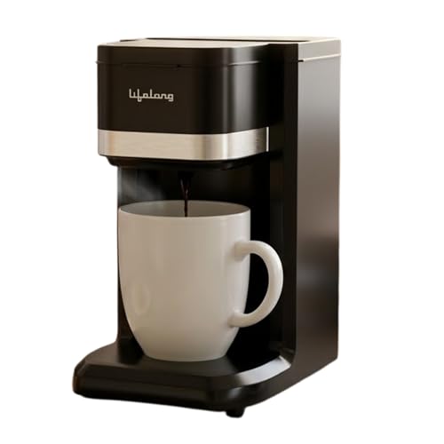 Image of Drumstone Single Cup Coffee Maker with Quick Brew Technology, Ceramic Mug Included, Compact Drip Coffee Machine for Home, Office, Travel & Personal Use