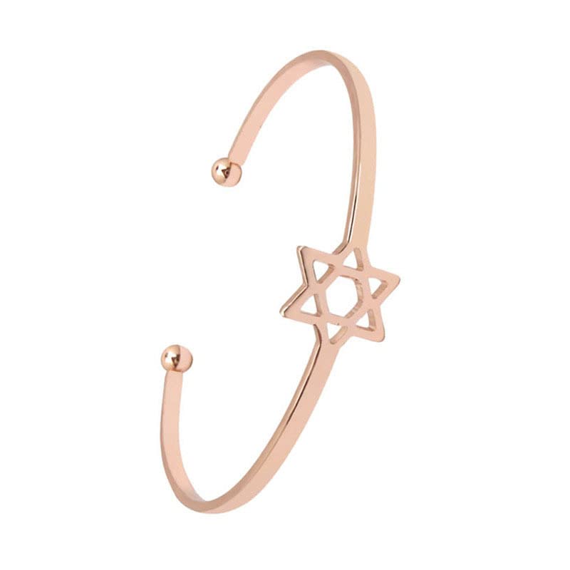 M MARGMATIVO Rose gold female hollow open hexagonal star bracelet, a gift for daughters and wives