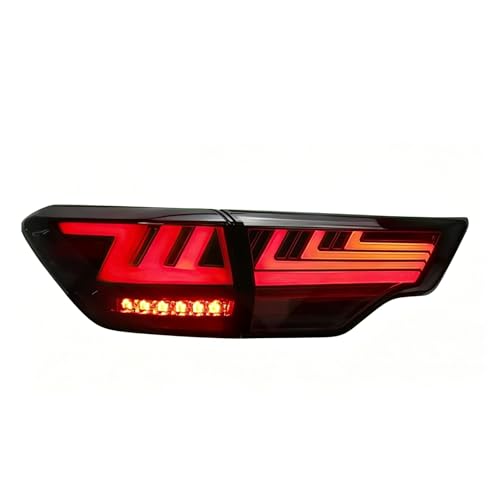 Feux arrière LED pour Toyota Highlander 2014-2019 noir bloc optique complet de freinage arrière