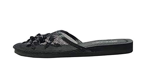 REDVOLUTION Women's Chinese Mesh Slipper Floral Flip Flop Sandals | 13132