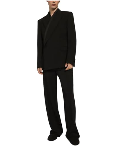 Costume de Bureau Hommes Style Smoking avec Veste à Revers en Pointe Tenue Deux Pièces Élégante