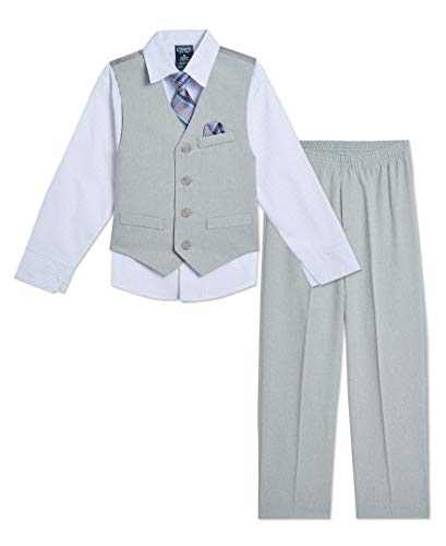 Chaps Boys' 4-Piece Formal Suit-Vest Sets, Posies, 4T