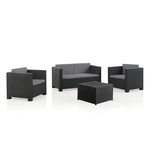 Shaf EVO Conjunto Muebles Sofá 2 Plazas + 2 Sillones, Antracita