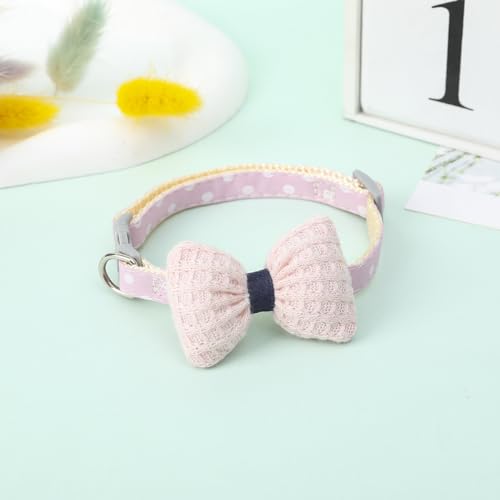 YellowCult Fancy & Comfortable Pet Collars for Cats, Puppies, Small Dogs, Fat Rabbits with Adjustable Size,Bow, Bell & Buckle Safety Lock-[Knitted Bow] - [Baby Pink], 26 Cm X 2 Cm (B0CV43N9YW) Amazon Price History, Amazon Price Tracker