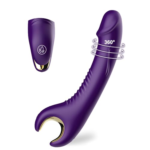 Vibratoren für Frauen 360° Rotieren Vibration für Sie Luxuriöse Doppelte Stimulation,Massagestab Handheld Klitoris Vibrator mit 3 Rotationsmodi + 9 Vibrationsmodi Erotik Sexspielzeug für Frauen