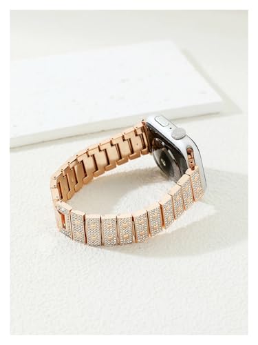 Correa de cadena de joyería para Apple Watch Ultra de 49mm y series SE en acetato de lujo 7