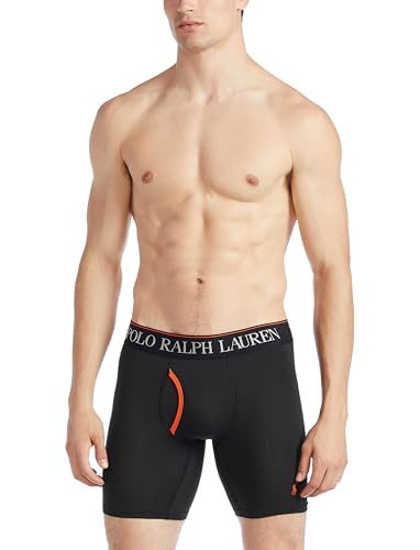 Image of POLO RALPH LAUREN Men's Underwear Boxer Briefs Pack, 3-Pack, 4D Flex Cooling Microfiber Underwear, Wicking Boxer Briefs
