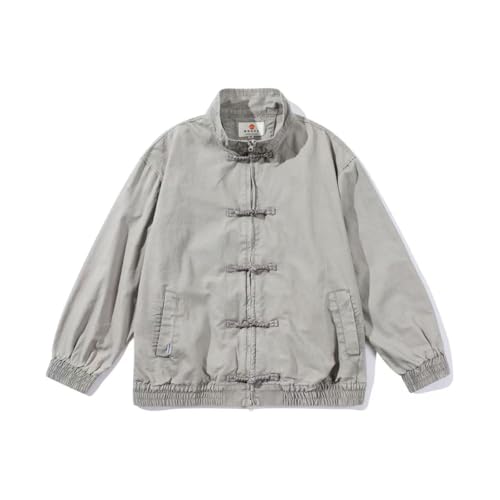 NCDUANSAN New Chinese style button up men's jacket, niche loose long sleeved top, casual and fashionable design hip-hop