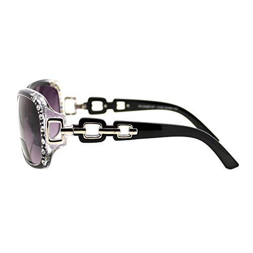 PASTL Womens Bifocal Lens Sunglasses Oversized Square Rhinestone Frame4
