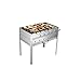 Produktbild Klappgrill, BBQ Home Holzkohlegrill Regal Tragbarer Grillofen Wild Barbecue Folding Home - Silber (Color : Silver, Size : 51 * 31 * 48cm)