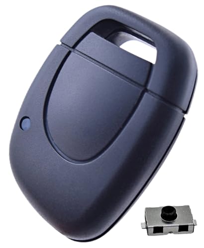 ANGOFIZ Coque Clé Télécommande sans Lame Compatible avec Renault Clio 2 Kangoo Twingo Scenic Megane Master +1 Bouton Poussoir Switch ( avec Emplacement Pile)
