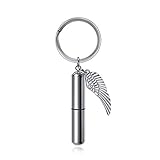 ღSchöner Locket Schlüsselanhänger, eine diskrete Art, die wichtigen Dinge in der Nähe Ihres Herzens festzuhalten - eine Haarlocke von Ihrem neugeborenen Baby / eine inspirierende Botschaft / ätherisches Öl / tägliche Pille/Getrocknete Blumen / Asche von Ihren Vorfahren/Haustier/geliebten Familien.