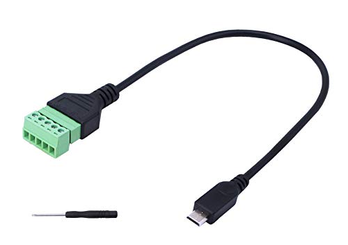 SinLoon USB圧着アダプタ延長ケーブルUSB 5ピン/ウェイメスボルトネジ端子台コネクタ (Micro USB M) SinLoon USB圧着アダプタ延長ケーブルUSB 5ピン/ウェイメスボルトネジ端子台コネクタ (Micro USB M)