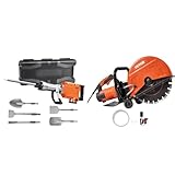 VEVOR Demolition Jack Hammer, MAX 2200W Electric Jackhammer Heavy Duty & Electric Concrete Saw, 14 in Circular Saw Cutter with 5 in Cutting Depth