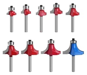 Hbaldtedc 9-teiliges Roundoer-Kantenfräser-Set