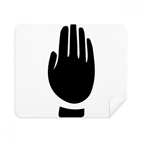 Gesture Black Outline Pattern Cleaning Cloth Screen Cleaner 2pcs Suede Fabric