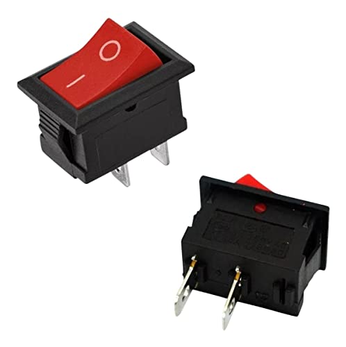 KCD1-101 Chave Interruptor Gangorra 2 Posições Vermelha