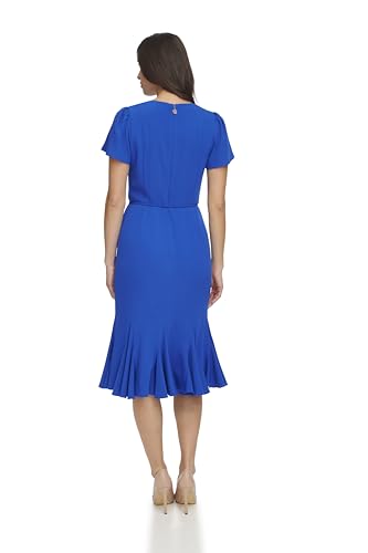 Tommy Hilfiger Women's Short Sleeve Pleated Hem Rope Belt Midi Dress3