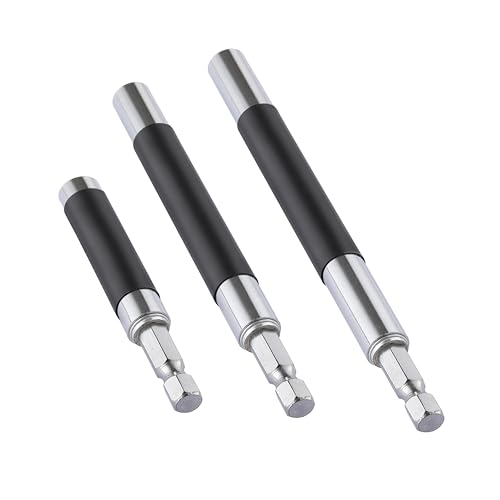 3PCS Bit Holder, HIA Magnetic Drill Bit Holder Extension, small (3.07