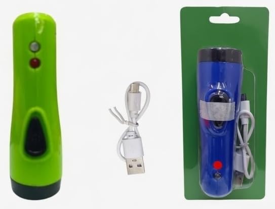 MARVIC Mini Rechargeable USB Torch, Compact LED Flashlight, USB Charging Cable Included, Multiple Colours-image-1