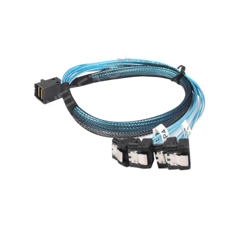 Cable SAS SFF-8643 a 4 SATA 12Gb/s Ángulo 50 cm