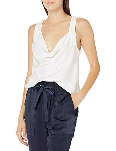Ramy Brook Women's Lanna Sleeveless Satin Top, Cream, Small