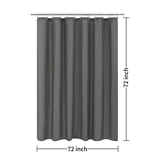 Image of ALYVIA SPRING Waterproof Fabric Shower Curtain or Liner Dark Gray, 72x72