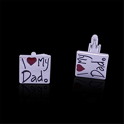Mancuernas 2 piezas I love my dad para hombres miniatura 2