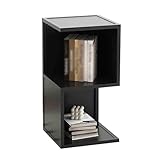 Estantería geométrica creativa de acero inoxidable for escritorio, con empalme libre, ideal for sala de estar, hogar, oficina y estudio.(Black,68cm)