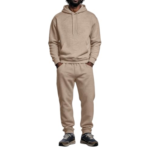 Mens Sweatsuits Sets 2 Piece Set Plus Size Sweat Suit Fleece Hoodie