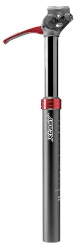 XtasY Sattelstützen Humpert UP & Down Post Sattelstütze - 31,6 x 400 mm, höhenverstellbare Teleskop-Sattelstütze, schwarz/rot, One Size, 59440 Cover