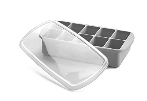 melii Silicone Baby Food Freezer Tray with Lid | 10 x 2oz Portion Cubes – Breastmilk & Homemade...