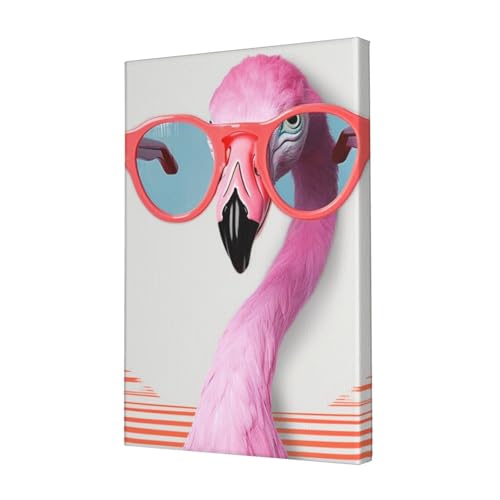 Toile Flamingo Hello Glasses 30x45 cm pour decoration salon