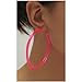 80's 90's Neon Lime Green Hoop Earrings for Women Y2k Jewelry Gift (Rose)