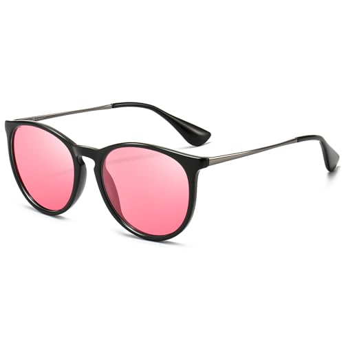 Image of SUNGAIT Premium Vintage Round Sunglasses for Women Men Classic Retro Style