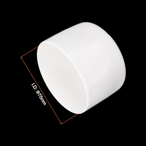 Image of uxcell 2pcs Rubber End Caps 75mm ID Vinyl Round Tube Bolt Cap Cover Screw Thread Protectors White, 50mm Height