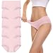 Set di stoviglie Marmo 5 pezzi Slip Patchwork Colore sottosviluppo Slip Bikini Solido Donne Memorie Culotte (Pink #0, M)