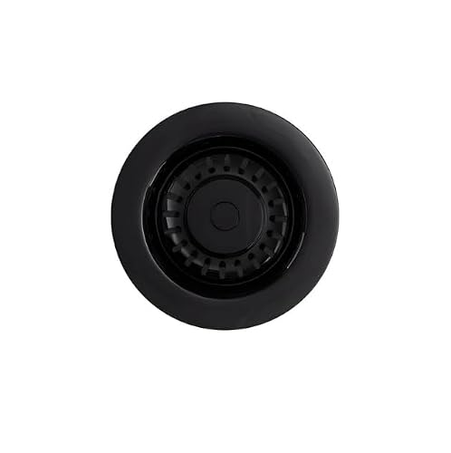 B&Q -  Top-Fix Kitchen Strainer Waste Matt Black Easy Install Sink Waste With Patented Top Fix Technology Fast FitDurable Kitchen Drain