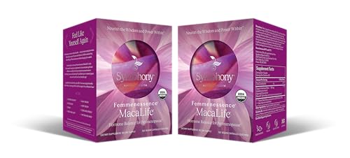 Femmenessence MacaLife Clinically Proven Perimenopause Supplement for Women Natural Hormone Balance Mood Hot Flashes & Night Sweats Relief 240 Organic Vegan Capsules (120 Day Supply)
