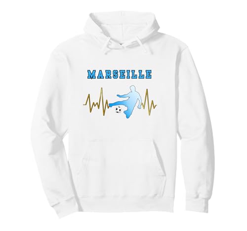 Marseille Homme Foot |idée Cadeau Marseillais Sweat à Capuche