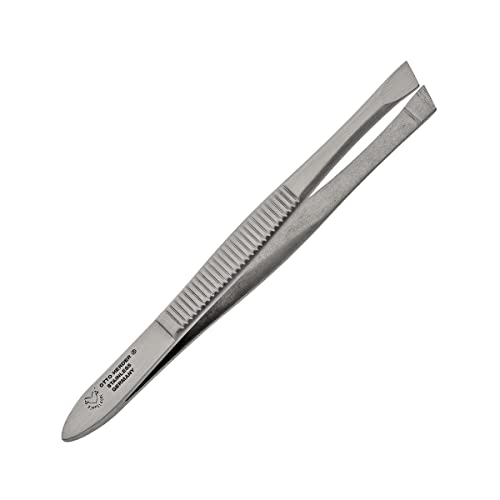 Pince à épiler OTTO HERDER - Pince à épiler en acier inoxydable 8 cm - Pince à sourcils pour une épilation précise / Modèle biseauté pour épiler les petits poils Cover